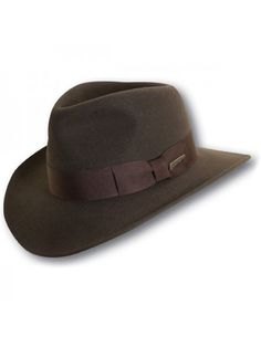 Indiana Jones Hats Classic Indiana Jones™ - Wool Fedora Hat Indiana Jones Hat Drawing, Indiana Jones Glasses, Indiana Jones Staff Of Ra, Indiana Jones Leather Jacket, Indiana Jones Fedora, Indiana Jones Hat, Mens Cowboy Hats, Wingtip Boots, Wool Fedora Hat