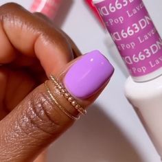 Lavender Pop #663 – A bright and flirty lavender candy Dnd Gel Nail Polish, Occasion Nails, Lavender Candy, Sns Nails Colors, Nail Art Stripes, Lilac Nails, Pink Gel Nails, Sns Nails, Lavender Nails