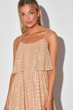 Score Cute Floral Dresses at Great Prices | Fresh Styles of Women's Floral-Print Dresses Glamorous Beige Sleeveless Mini Dress, Glamorous Beige Summer Dress, Beige Sundress For Parties, Glamorous Cream Summer Dress, Glamorous Sleeveless Cream Dress, Glamorous Cream Sleeveless Dress, Dressy Beige Midi Dress For Summer, Beige Dressy Midi Dress For Summer, Cream Midi Dress For Summer Parties