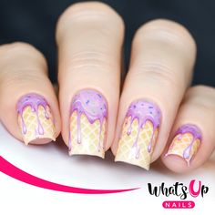 Unicorn Nails Designs, Ice Cream Nails, Sprinkles Design, Unicorn Nails, White Nail Polish, Nails For Kids, Nail Art Videos, Beautiful Nail Designs, Nail Designs Summer