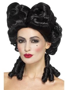 Be the envy of all your friends and step out in style to your party with this gothic Baroque wig. Whether you are looking for a fuller hairstyle for a specific night on the town or for a Halloween gathering  this wig will be a perfect choice.    

Product Features:  
Features gothic baroque deluxe Halloween wig  
Perfect for a Halloween themed party and other occasions  
Costume wig comes in a display box  
Item is a costume accessory for adults and not a toy  
Warning: keep away from fire Gothic Baroque, Fancy Dress Wigs, Black Halloween Costumes, Black Curly Wig, Black Curls, Victorian Costume, Halloween Wigs, Black Curly, Halloween Costume Accessories