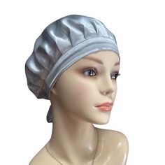 Silver grey silk bonnet Adjustable Soft Bonnet Hat, Adjustable Soft Bonnet, Gray Bonnet Cap, One Size Fits Most, Gray Bonnet Cap One Size Fits Most, Fitted Soft Hat, Silk Sleep Bonnet, Sleep Bonnet, Prevent Hair Breakage, Silk Sleep Cap