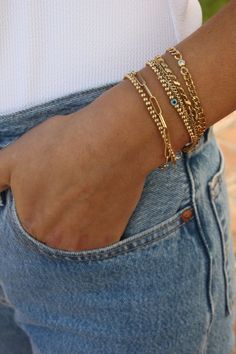 Gold Bracelets Stacked, Gold Beaded Bracelet, Handle With Care, Gold Bead Bracelets