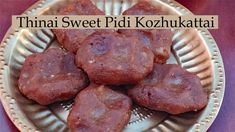 there are several pieces of food on a plate with the words thai sweet pidi korukatai