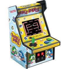 an old school arcade machine with the words bubble bobble on it