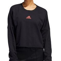 Nwt Adidas Women's Universal Crew Neck Sweatshirt Large Graphic Pullover Crew Top Ribbed Cuffs Raw-Edge Hem: Materials: 70% Cotton, 30% Polyester French Terry Adidas Relaxed Fit Sweatshirt With Ribbed Cuffs, Black Sweatshirt For Sports, Sporty Adidas Tops With Ribbed Cuffs, Adidas Sporty Tops With Ribbed Cuffs, Adidas Relaxed Fit Tops With Ribbed Cuffs, Adidas Long Sleeve Athleisure Tops, Adidas Cropped Hoodie, High Neck Sweatshirt, Velour Tops