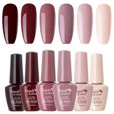 Buy Candy Lover Gel Nail Polish Set, 6 Nudes Milky Colors Quick Dry Long-lasting Gel Polish, Soak Off UV Nail Polish, Nail Art Gift Set for Women Girls at Walmart.com Mint Green Nails, Uv Nail Polish, Dry Nails Quick, Pretty Nail Polish, Gel Nails At Home, Fall Gel Nails, Green Nail Designs, Nail Polish Set, Gel Nail Colors