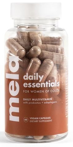 PRICES MAY VARY. Daily Essentials is the first multivitamin scientifically formulated for melanated women 18+. Our vegan capsules include essential nutrients, probiotics and adaptogens that support energy, immunity, stress management and digestion in two capsules a day.* High-Dose Vitamin D: Melanin impacts how our bodies absorb certain vitamins, especially Vitamin D. Leading health organizations estimate that 76% to 90% of people of color in the US are Vitamin D deficient. Our Daily Essentials Vitamins Aesthetic, Glutathione Whitening, Women Supplements, Ceylon Cinnamon, Lion's Mane, Higher Dose, Supplements For Women, Vitamins For Women, Essential Nutrients