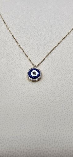 14 karat gold evil eye necklace with 0.12 carat diamond all natural stones with a finish of enameled evil eye Gold Evil Eye Necklace, Evil Eye Necklace Gold, Evil Eye Necklace, Eye Necklace, Evil Eye, Charm Necklace, Natural Stones, Necklace Etsy, Diamond Necklace