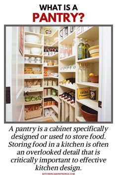 the pantry is a cabinet specifically designed or used to store food storing food in a kitchen