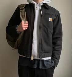 Carhartt Jacket Outfit Men Black, Mens Carhartt Jacket Outfit, Black Carhartt Jacket Outfit, Carhartt Hoodie Outfit, Carhartt Jacket Outfit Men, Carhartt Outfit Men, Carhartt Fits, Bf Outfits, Mens Carhartt Jacket