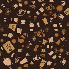 coffee seamless pattern - patterns decorative