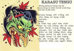 an image of a chinese dragon with the words karasu tengo