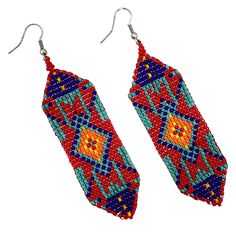 PRICES MAY VARY. Seed bead earrings feature a hand-stitched design Choose and pick between a variety of styles and colors 4" x 1", Lightweight and comfortable to wear Perfect for everyday wear or special occasions Made with high-quality materials and attention to detail These beautiful Native American Navajo Banner Seed Bead Earrings features a unique design with colorful seed beads. Many different styles that represents crosses, thunderbids, and the traditional Navajo pattern of a butterfly, sy Southwestern Style Beaded Earrings As Gift, Navajo Beaded Earrings, Native American Beadwork Earrings Silver Eagle Gallery, Native American Beaded Earrings Inspire Uplift ⭐, Navajo Pattern, Southwestern Multicolor Nickel-free Beaded Earrings, Native American Earrings, Native American Crafts, Everlasting Life