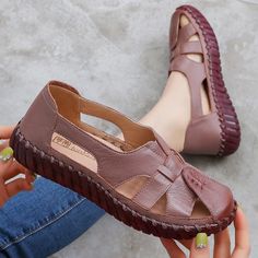 Anisa Women's Breathable Summer Loafer Shoes | Ultrasellershoes.com – Ultra Seller Shoes Comfortable Leather Sandals, Sandals Patterns, Mexican Women, Women Flats, Summer Flats, Woman Shoes, Shoes Comfortable, Ladies Shoes, Beach Shoes