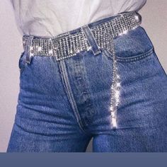 Sparkle &Shine Sure To Glam Up Any Outfit! Def A Fun Statement Piece Sizing For Size 0-6 Fashion Everyday, Rhinestone Belt, Fashion Pattern, Looks Style, Look Fashion, Unisex Fashion, Women Fashion, Chic Style, Belts