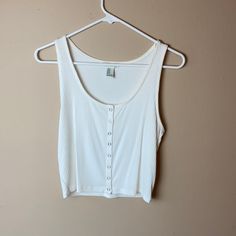 White Crop Top With Buttons. Never Worn Crop Top With Buttons, Top With Buttons, White Crop, White Crop Top, Forever 21 Tops, Forever 21, Color White, Crop Top, Womens Tops