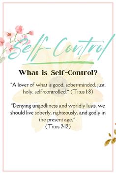 This pin is about Self-Control and the Scriptures Titus 1:8 and Titus 2:12. Worldly Things, Journal Drawing, Bible Quotes Wallpaper, Quotes Prayer