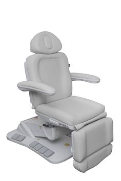 an image of a white medical chair on a white background with clipping for text