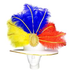 "Get this Awesome Venezuela Feathers Bride Hat Today! This Venezuela Feathers Bride Hat will definitely make you stand out at your next Party, Wedding, Corporate Event, Birthday, Quinceanera, or Halloween Party!  Product Details: ✓Made in the USA ✓Handmade ✓High Quality Foam ✓One Size Fits Most ✓Customizable to your preferences \"This is where your party starts\". Give your next party a new life and rediscover your youth with Foam Party Hats. Foam Party Hats Guarantee At Foam Party Hats we believe our hats help bring a new joy and excitement to the traditional party. Our products are made with love in Houston, Texas. We understand that buying things online can be scary with companies not staying true to their customers so we go the extra mile to keep you satisfied. If you bought something Cowgirl Bride, Bachelorette Hats, Lion Hat, King Hat, Feather Crown, Crazy Hat Day, Foam Party, Disney Hats, Hat Day