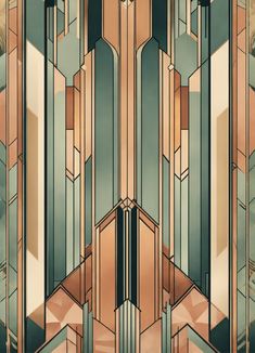 an art deco wallpaper with geometric shapes