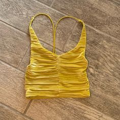 Brand: Urban-Outfitter Size: S Color: Yellow Condition: Never Worn Before Doesn’t Fit Me Sadly:/ Cheap Yellow Tops From Urban Outfitters, Yellow Tank, Yellow Tank Top, Urban Outfitters Tops, Urban Outfitters, Tank Top, Womens Tops, Tank Tops, Yellow