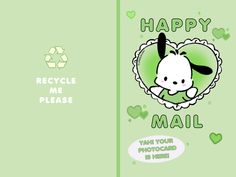 a green greeting card with an image of a bunny holding a baseball bat in it's hand