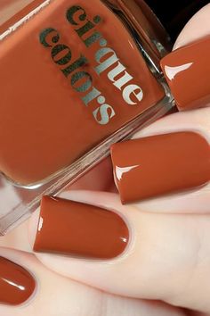 Cirque Colors - Nail Polish - Bowery 0.37 oz Oval Nails Designs, Brown Nail Polish, Brown Nail, Orange Nail Polish, Orange Nail, Cirque Colors, Vegan Nail Polish, Fall Nail Art, Fall Nail Colors