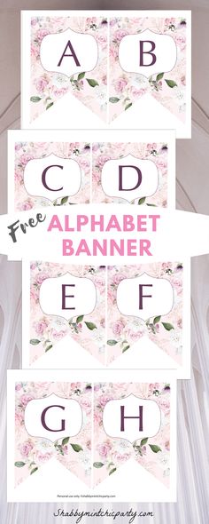 the free printable alphabet banner is perfect for any child's room