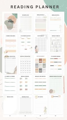 Aesthetic Reading Planner | Editable CANVA Template | Free PDF Books plannerlayouts #pocketplanner #plannersandorganizers. Reading Planner Template, Tbr Printable Free, Book Planner Template, Reading Journal Digital Free, To Be Read List Template, Book Rating Template, Weekly Reading Log, Reading Tracker Template, Books Planner