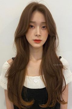 Korean Haircut Long, Korean Long Hair, Korean Hair Color, Asian Haircut, Instagram Hairstyles, Haircuts For Medium Hair, Haircuts Straight Hair, Hair Stylist Life, Haircuts For Long Hair