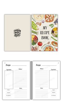 the recipe book is open and ready to be used