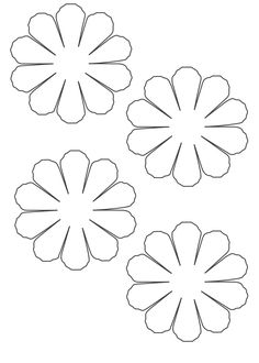 four flowers that are cut out to look like they're from the same flower