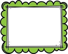 a green frame with scalloped edges and a white border in the middle is shown