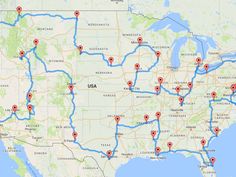 a map with all the roads in each state