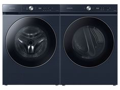 two washers side by side in front of each other