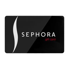 the sephora gift card is black and red