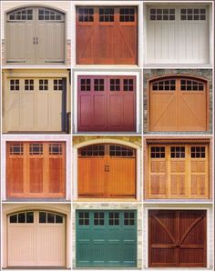 garage doors are displayed on an iphone screen