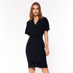 Brand New Excellent Condition! Let Me Know If You Would Like Additional Photos Or Information Tags Removed* Black Knee-length V-neck Office Dress, Chic Black V-neck Dress For Work, Zara V-neck Midi Dress For Office, Black Short Sleeve Midi Dress For Work, Chic Zara V-neck Midi Dress, Casual Black V-neck Dress For Work, Elegant Zara Midi-length V-neck Dress, Elegant Zara Midi Length V-neck Dress, Black Short Sleeve V-neck Dress For Work