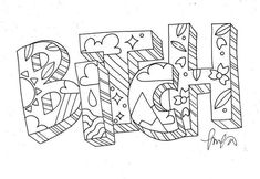 the word baby written in doodled letters