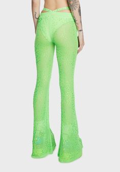 Spring Festival Sequin Bottoms, Summer Fishnet Bottoms, Trendy High Waist Party Flares, Trendy High-waist Party Flares, Disco Flare Bottoms For Party Season, Disco Style Flared Bottoms For Party Season, Green Mesh Bottoms For Summer, Summer Green Mesh Bottoms, Green Sequined Summer Bottoms