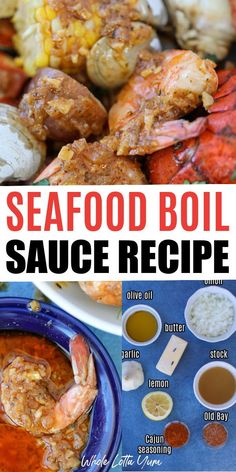 seafood boil sauce recipe with shrimp and other ingredients