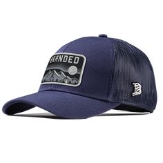 The Trucker, super upgraded.  We added a comfort stretch sweatband and mesh backing to our already durable curved trucker, rendering this hat truly unstoppable. Midnight Horizon PVC Patch Design Topi Snapback, Pvc Patches, Shopify Dropshipping, Men's Hats, Travel Work, Patch Design, Cute Hats, Mens Clothing Styles, Hats For Men