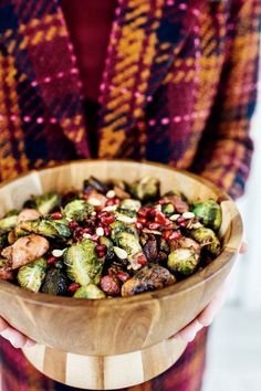 Host Thanksgiving, Friendsgiving Feast, Roasted Sprouts, Bacon Brussel Sprouts, Friendsgiving Dinner, Camille Styles, Sprouts With Bacon, Sprout Recipes, Brussels Sprouts Recipe