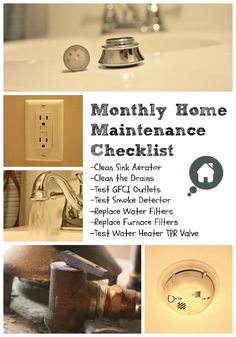 there are many different types of home maintenance checklists