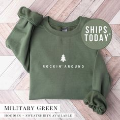 Heat Press Sweatshirt Ideas, Christmas Tree Hoodie, Cold Sweatshirt, Always Cold, Merry Happy, Holiday Wear, Winter Sweatshirt, Gildan Sweatshirts, Holiday Shirts