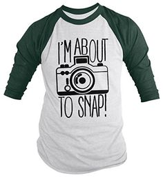 This funny t-shirt features a camera and reads 'I'm about to snap'. This hipster inspired design is great for those of you having a bad day that want to make light of the situation or those of you who Yearbook Shirts, Photography Shirts, Tshirt Photography, Photographer Camera, Photographer Shirts, Book Tshirts, Hoodie Size Chart, Having A Bad Day, How To Make Light