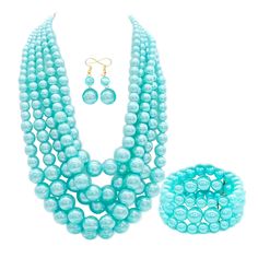 PRICES MAY VARY. 【Size】 Length of necklace 16.14in+2.7in/41cm+7cm(extend chain),Earring length 1.96in/5cm, Bracelet Diameter 3.14in/8cm(ELASTIC） 【Reliable Material】: Make a bold statement with this layered chunky pearl jewelry set for women, perfect for adding a touch of glamour to any outfit. 【Delicate Pearl Jewerly Set】: Ideal for special occasions or everyday wear, this Indian-inspired jewelry set for women is sure to turn heads and make a lasting impression. 【Multiple occasions】:Embrace the Indian Inspired Jewelry, Jewerly Set, Pearl Jewelry Set, Chunky Pearls, Chain Earring, Costume Jewelry Sets, Black Pearl Necklace, Pearl Necklace Set, Indian Jewelry Sets