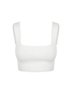 Basic Square Neck Crop Top | Ivory | Tops | Shona Joy – Shona Joy International Euphoria Clothes, Crop Top Blanco, Brazilian Clothes, Square Shirt, Basic Crop Top, High Neck Maxi Dress, Wrap Pants, Shona Joy, Square Neck Top