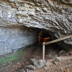 there is a small tunnel in the rock